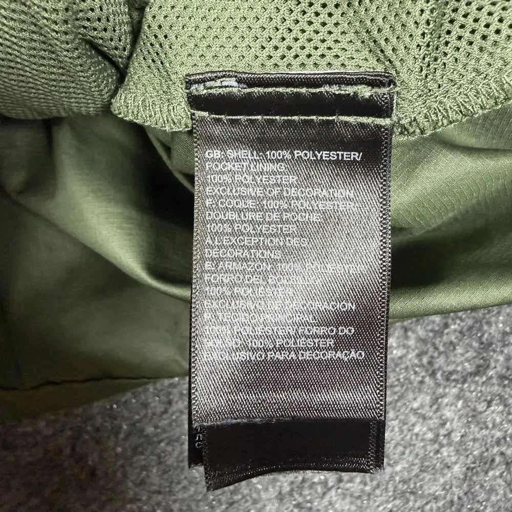 The North Face WindWall Men’s XL Green Hooded Full Zip Windbreaker Jacket Logo